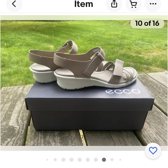 NEW IN BOX - ECCO Women's Felicia Ankle Strap Sandal Wedge (9-9.5) - Picture 8 of 16